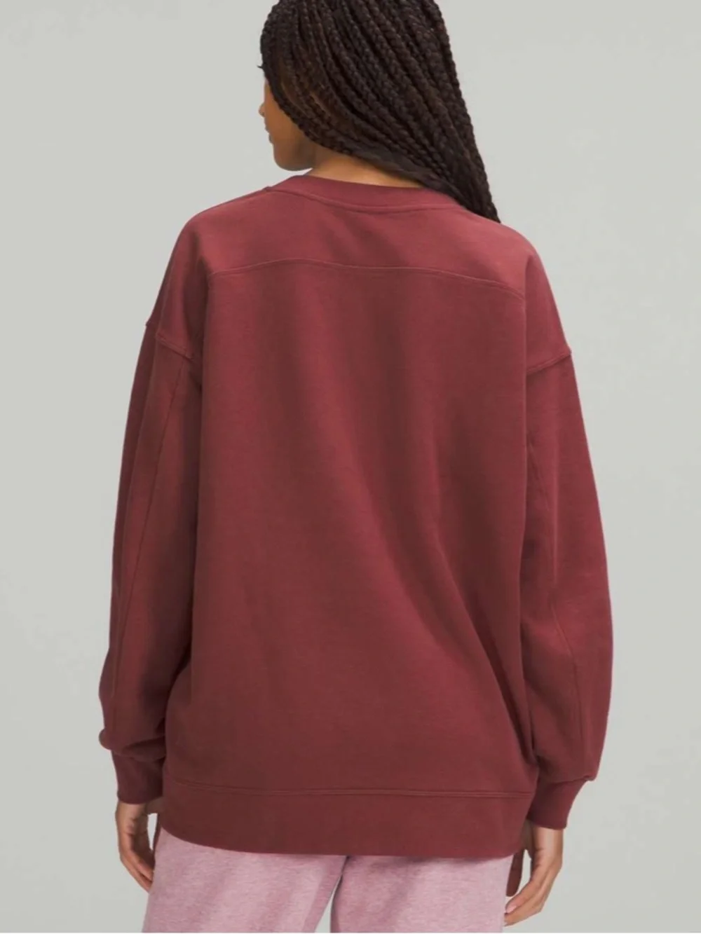 LULULEMON Perfectly Oversized Crew Smoky Red Estimated Size 8